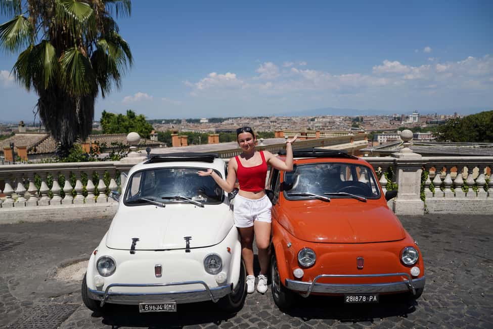 Vintage Fiat500 car Tour by Professional Photographer - A vintage Fiat 500 is the right kind of different in Rome