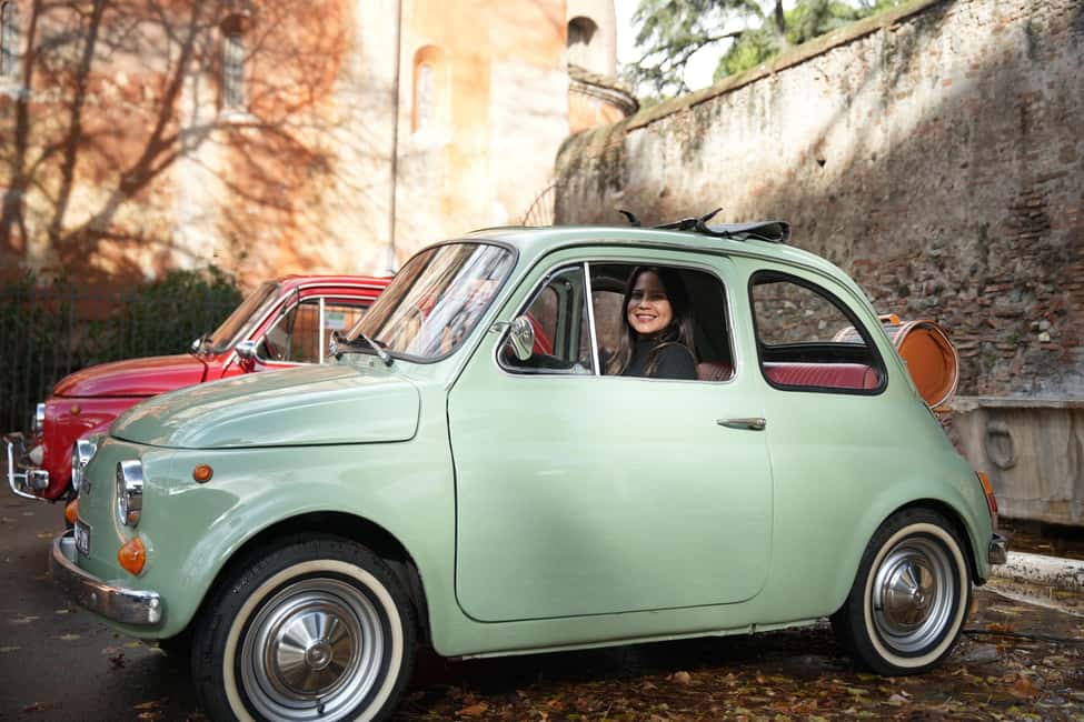Vintage Fiat500 car Tour by Professional Photographer - Price and value: $74 for a 2-hour classic-car + photo package