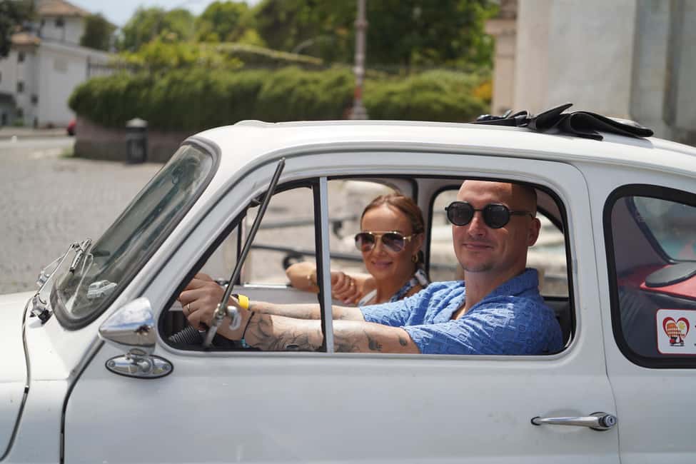 Vintage Fiat500 car Tour by Professional Photographer - Colosseum photo stop: 20 minutes that actually feel useful